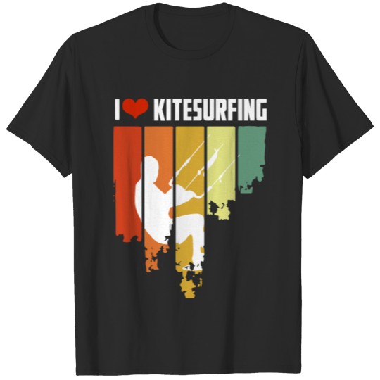 Discover I Love Kitesurfing Hipster Edition T-shirt