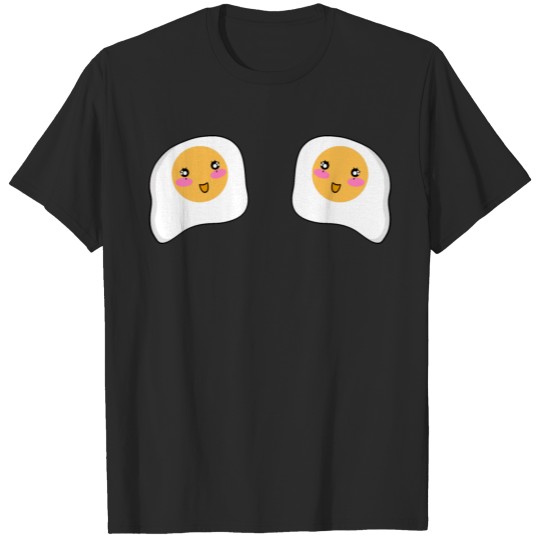 Discover Cute happy yummy Kawaii little fried eggs cartoon T-shirt