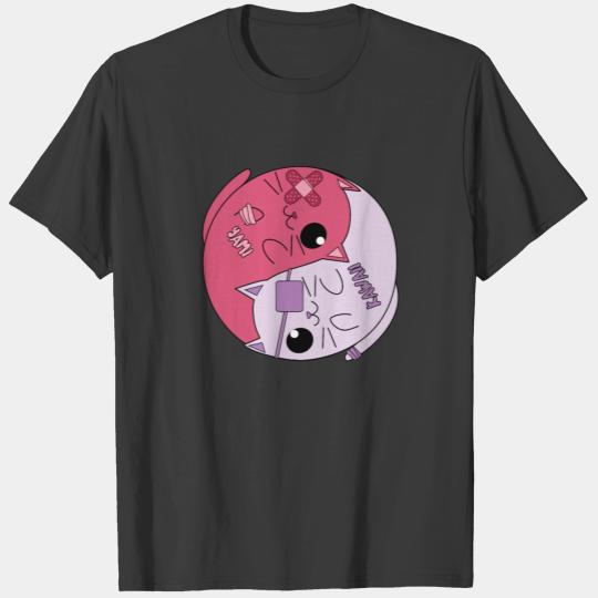 Yami Kawaii Shirt Ying Yang Cat Shirt T-shirt
