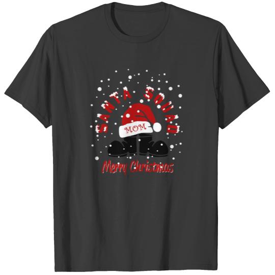 Discover Santa Squad Merry Christmas MOMgreatpicturesxmaspa T-shirt