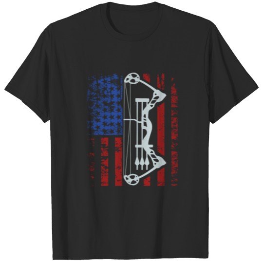 Discover American Flag Archery Gift Print Patriotic Archer T-shirt