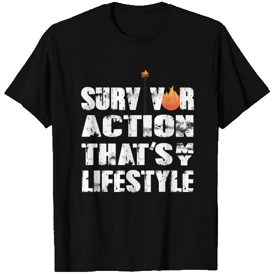 Survival action - that's my lifestyle with torch T-shirt
