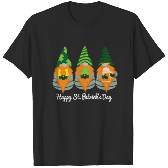 Happy St Patricks Day Gnomes Shamrock Beer Irish T-shirt