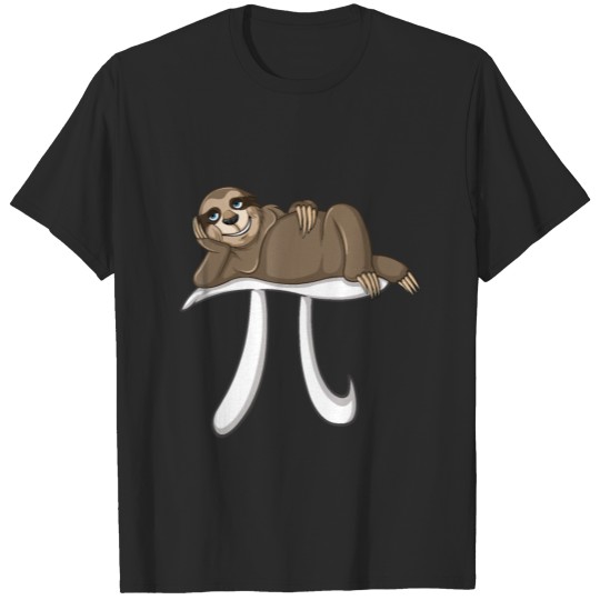 Pi Day Sloth On Pi Sloth Mathematician Math Sloth T-shirt