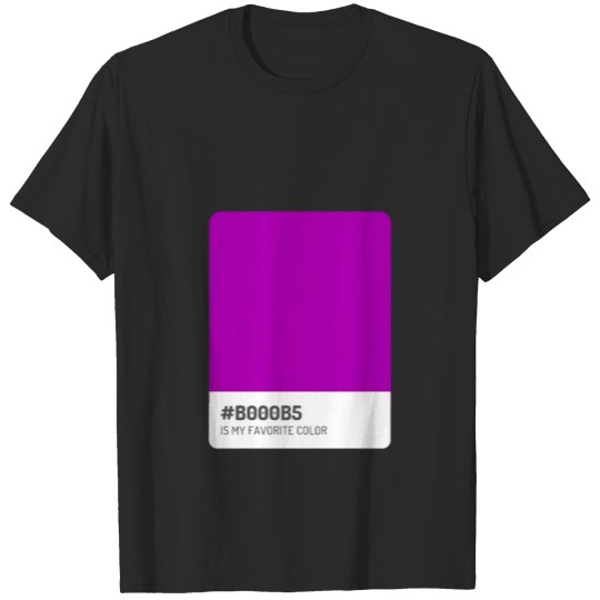 Discover Funny design favorite color boob T-shirt