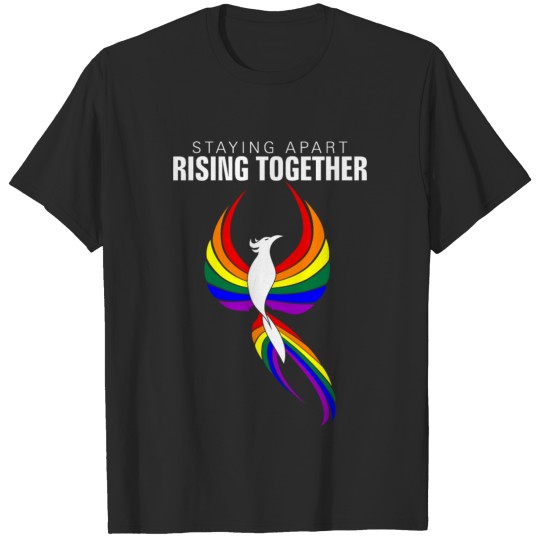 Discover Staying Apart Rising Together LGBTQ Phoenix T-shirt