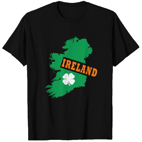 Ireland map with national colors T-shirt