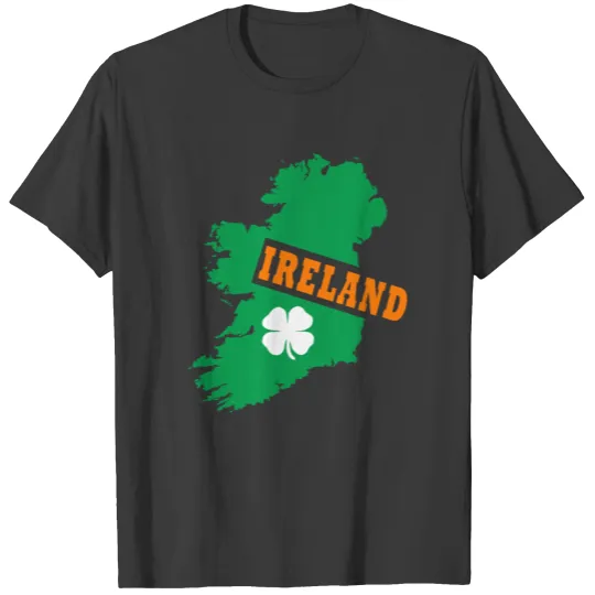 Ireland map with national colors T-shirt