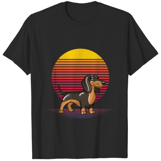Retro Dachshund Dog T-shirt