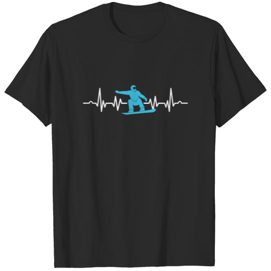 Discover Snowboarding Heartbeat Cool Winter Sports Gift T-shirt