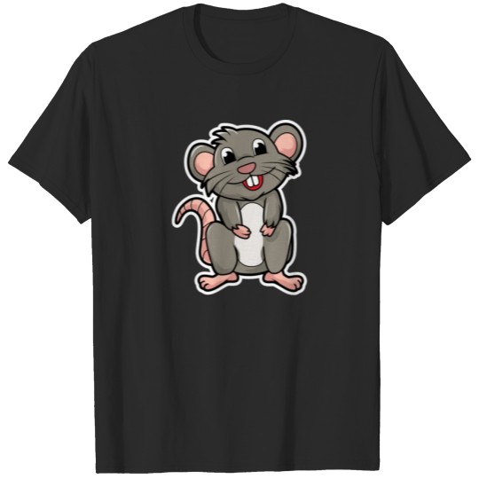 Discover Cartoon Rat Illustration T-shirt