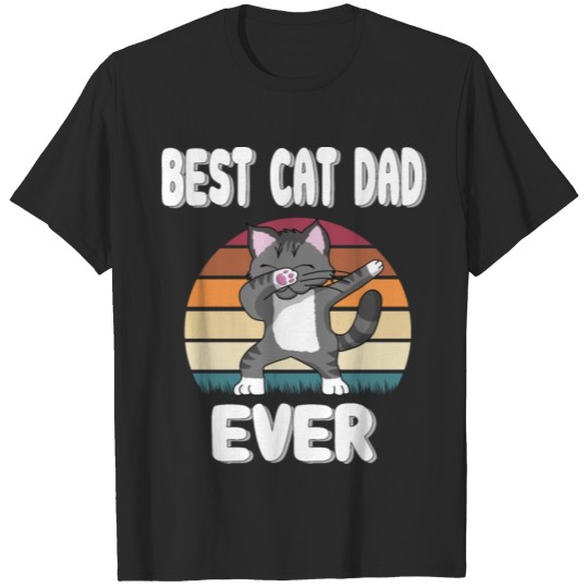 Discover Best Cat Dad Ever cat owner best catPapa Vintage T-shirt
