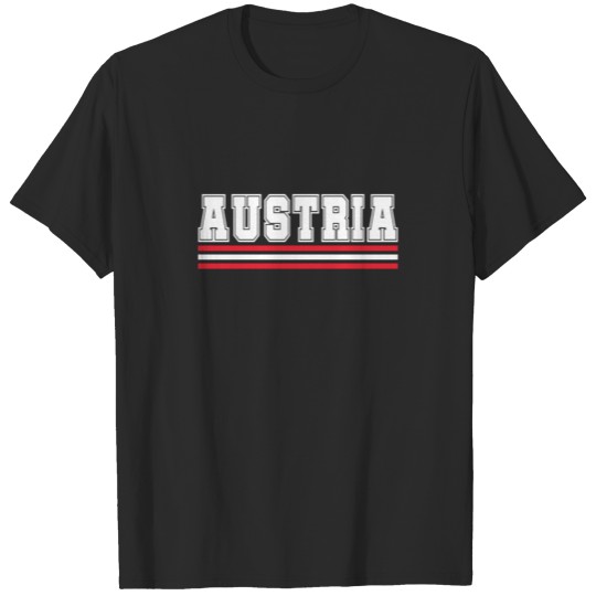Discover Austria lettering with flag banner football T-shirt