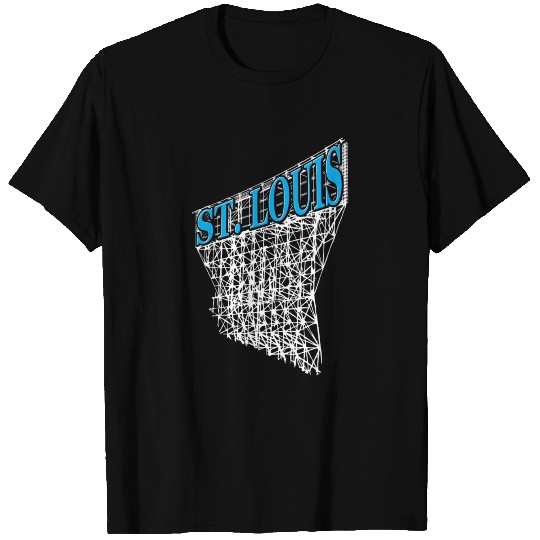 St. Louis, Missouri Industrial Typographic White T-shirt