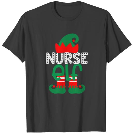 Adorable nurse elf christmas nurse gift for rn lp T-shirt