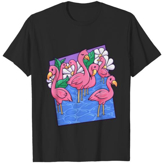 Flamingo Family Friends Pink Africa T-shirt