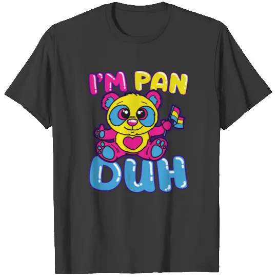 Discover I'm Pan Duh Pansexual Humor LGBTQ Pride Panda T-shirt
