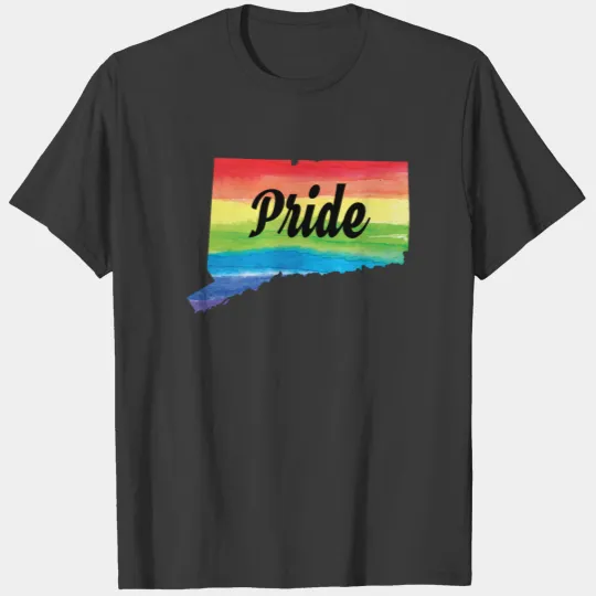 Gay Pride Flag Connecticut LGBT Month Lesbian T-shirt