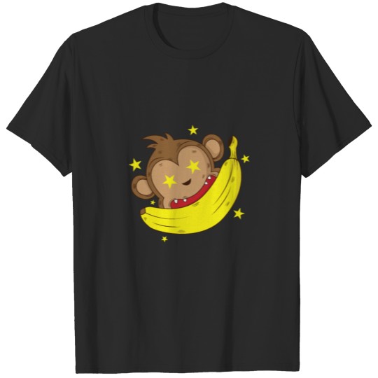 Monkeys are addicted to bananas T-shirt