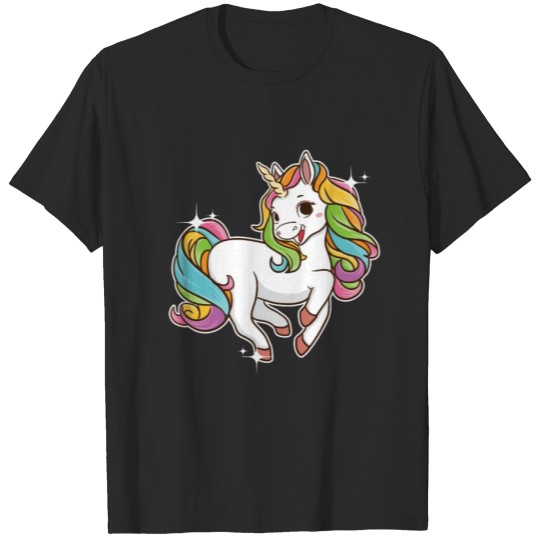 Discover Jumping Unicorn Cute Magical Animals T-shirt