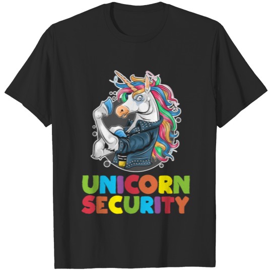 Discover Unicorn Security for Moms and Dads At Themed Party T-shirt