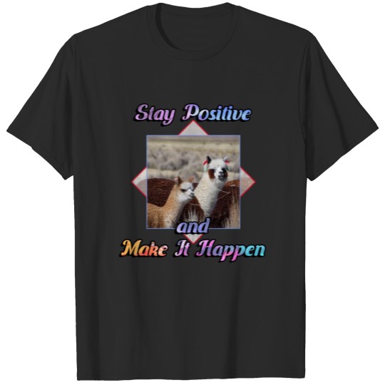 Discover Cute Llama Lover Stay Positive T-shirt
