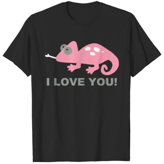 I Love You T-Shirt Funny Chameleon Valentine Shirt T-shirt