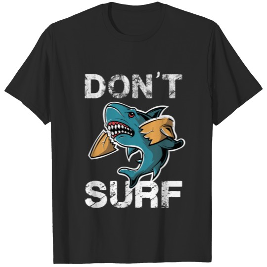 Discover shark surfing surfing surfboard predator fish surf T-shirt