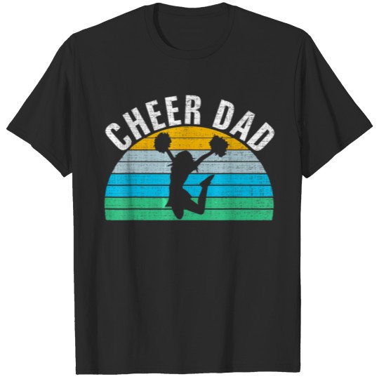 Discover Retro Cheer Dad Love Funny Cheerleading Father T-shirt