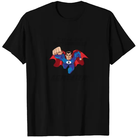 3 Year Old Funny Birthday Gift Present Superhero T-shirt