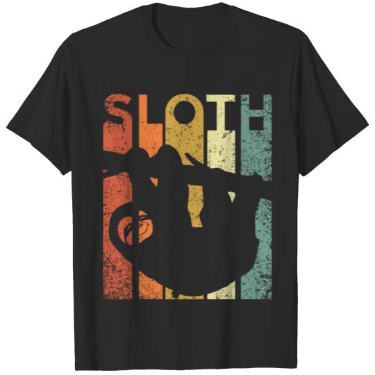 Discover I Love Sloths Vintage Retro Spirit Animal Gift T-shirt