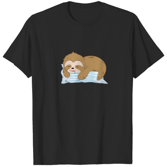 Discover Relax sloth sleeping T-shirt