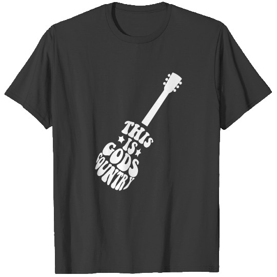 This is Gods Country Guitar Shape T-shirt
