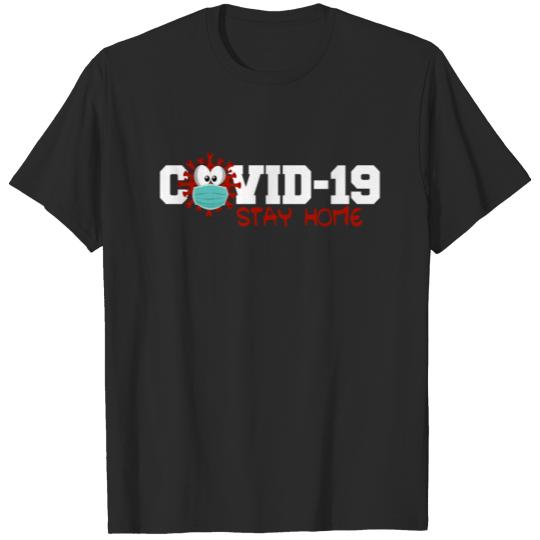Discover Coronavirus Cartoon Covid-19 Social Distancing T-shirt