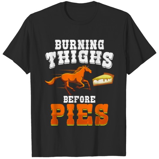 Discover Running Burning Thighs Before Pies Funny Runner T-shirt