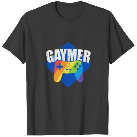 Gaymer Pride LGBT T Shirt Rainbow Flag T-shirt