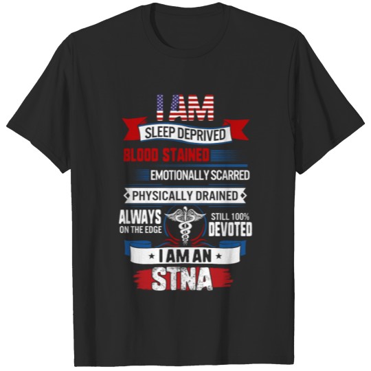 Discover STNA Blood Stained USA American Flag State Tested T-shirt
