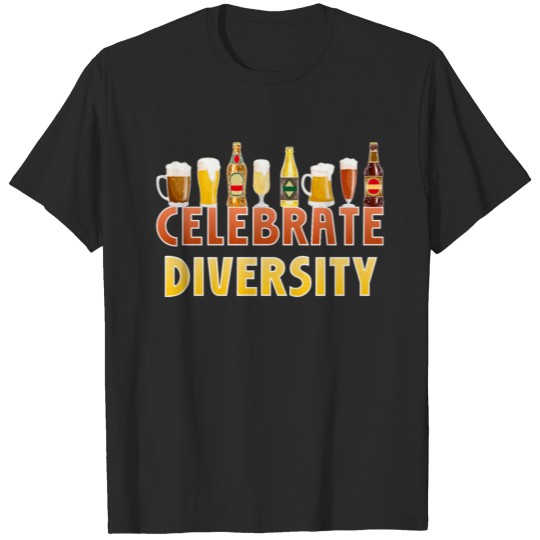 Discover Celebrate Diversity Craft Beer Drinking IPA Beer L T-shirt