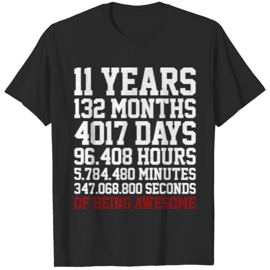 Discover 11 Years old Awesome Birthday Gift T-shirt
