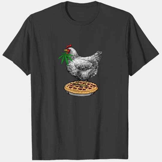 Chicken pot pie marijuana funny cannabis pun gift T-shirt