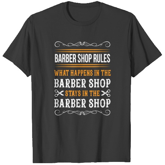 Barber Shop Rules Shirt Quote Saying Hair Stylist T-shirt