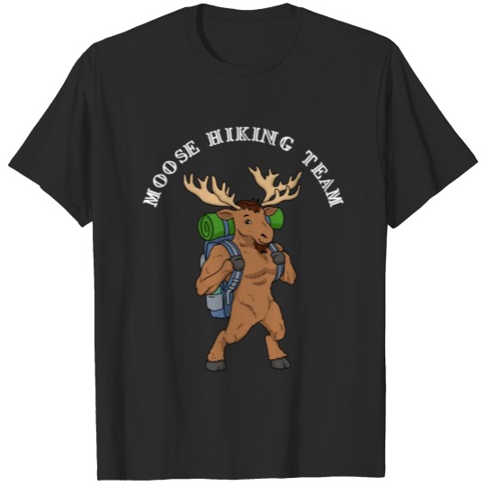 Discover Hiking Team Backpacker Moose Shirt Camping Hiking T-shirt