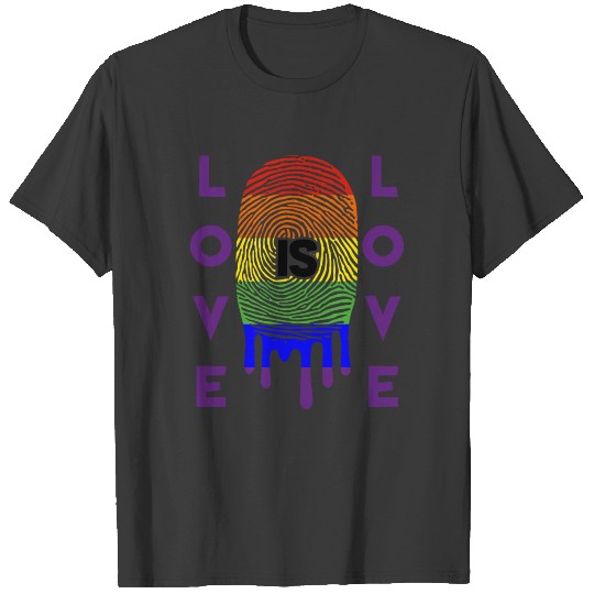 LOVE is LOVE LGBT Fingerprint for CSD T-shirt