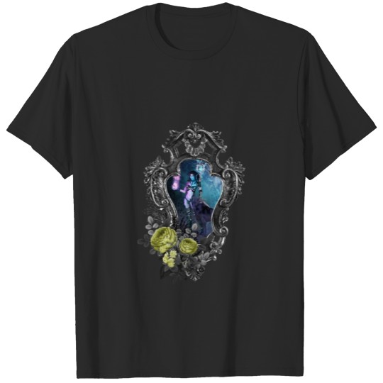 Discover Wonderful fairy with awesome wolf in the night T-shirt