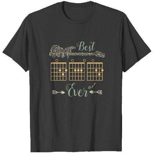 Best Dad Ever Cool Guitar Chord Gifts T-shirt