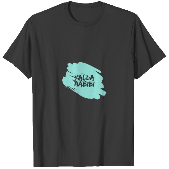 yalla habibi - turquoise-mint brush T-shirt