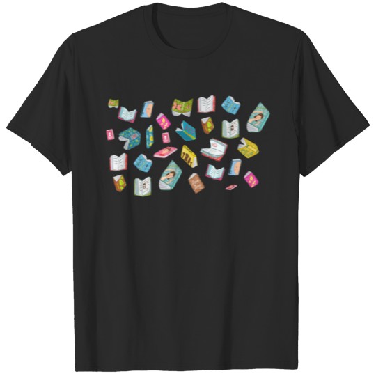 Discover open books reading pattern T-shirt