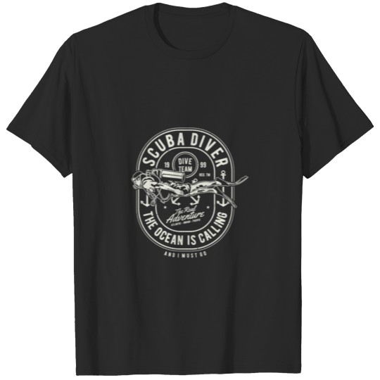 Discover Scuba Diving Retro Vintage Distressed Tee Gift Ite T-shirt