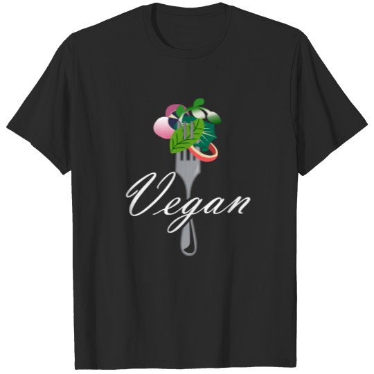 Discover Vegan fork T-shirt
