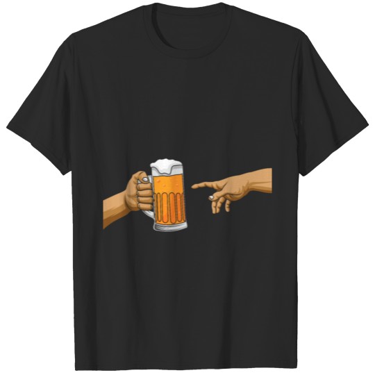 Discover beer beer drinker creation Adams Michelangelo hand T-shirt